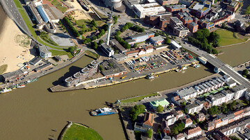 Luftaufnahme Geesemündung Bremerhaven